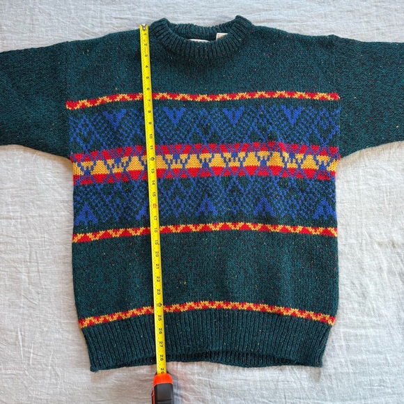 Collectif 80s Retro Multi Color Graphic Knit Sweater Men’s L - Picture 5 of 5